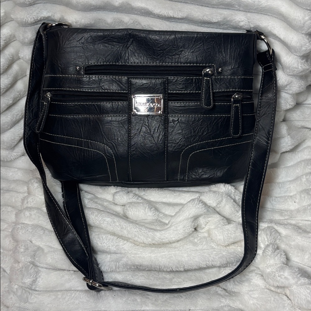 Stone & Company Faux Leather Crossbody EUC
